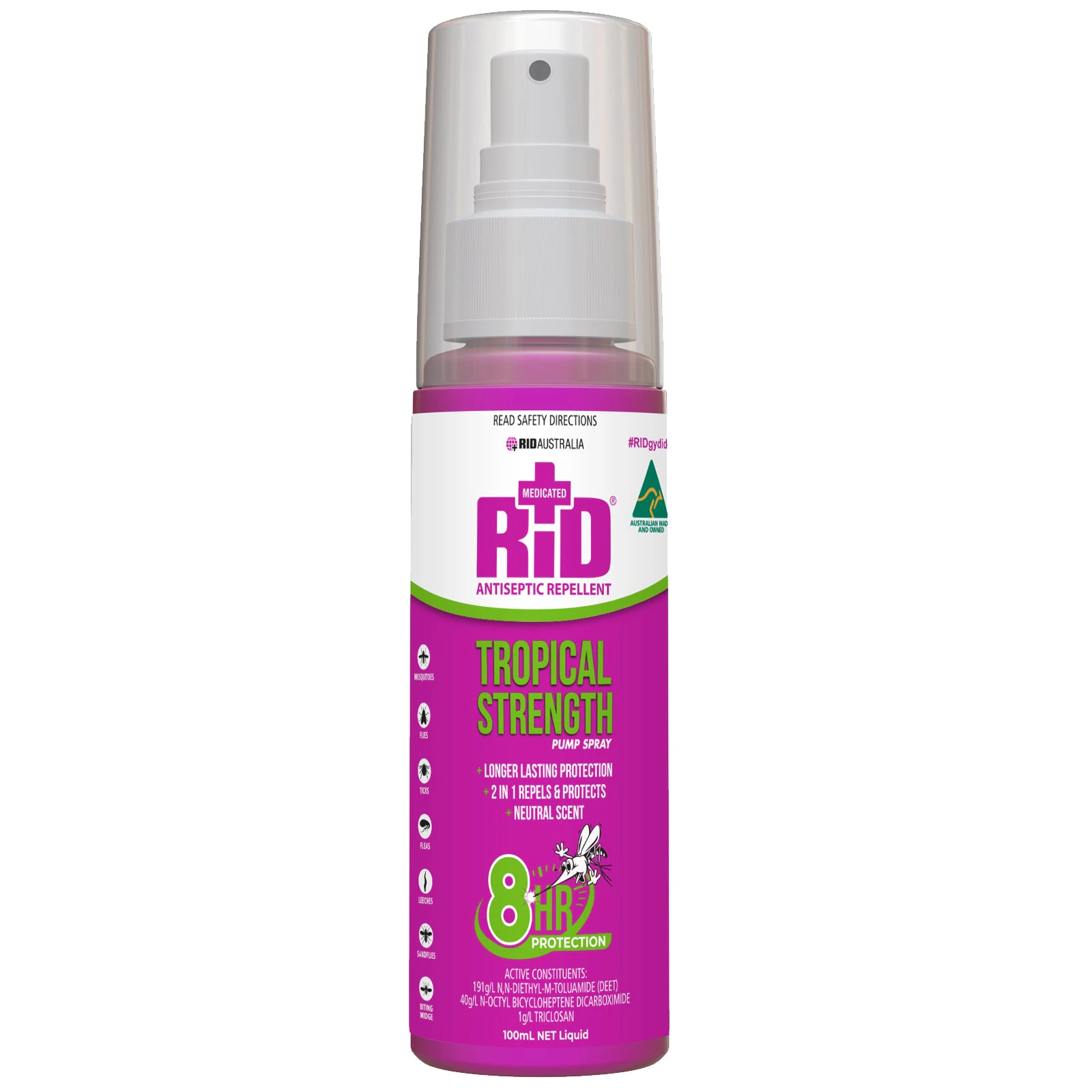 RID TROP PUMP SPRAY 100ML