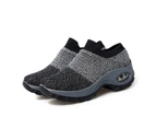LookBook Womens Walking Shoes Arch Support Comfort Mesh Non Slip Sneakers-Grey