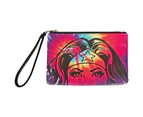 Wonder Woman Tie Dye Character and Text Symbol Purse Wallet Wristlet