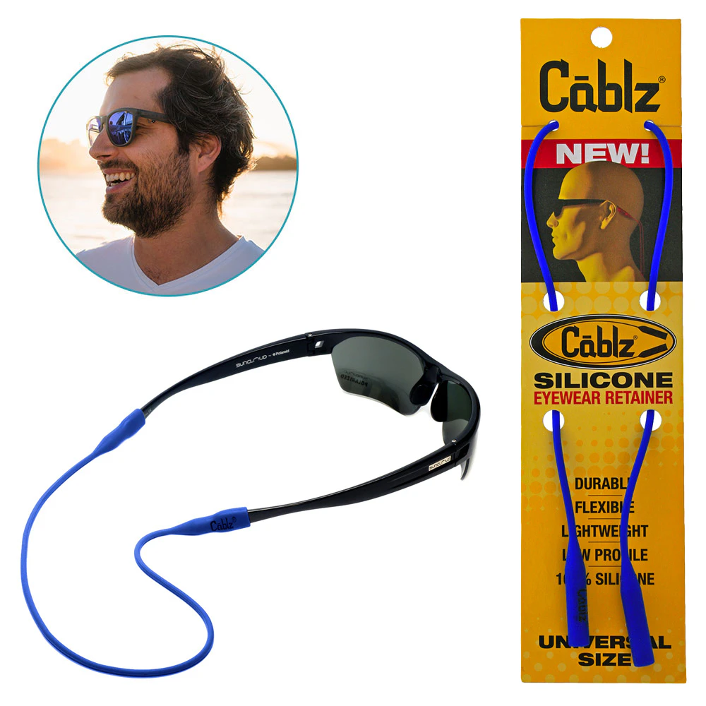 Cablz Silicone Sunglasses Retainer Blue