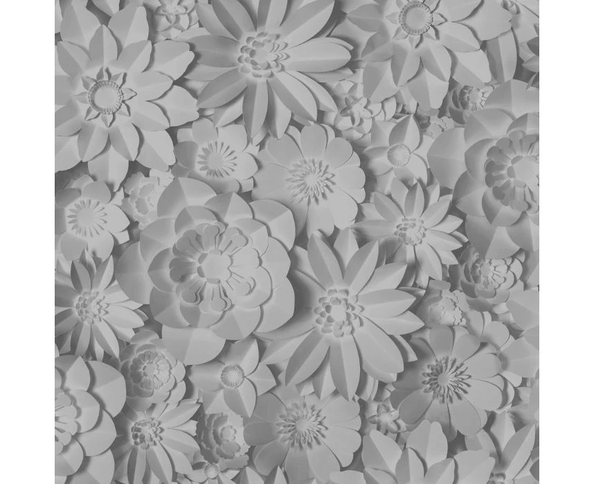 Fine Decor Dimensions Floral Wallpaper Grey