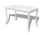 High Gloss Dining Table Rectangular Elegant Style White Kitchen Dinner Furniture
