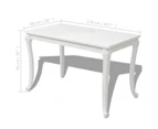 High Gloss Dining Table Rectangular Elegant Style White Kitchen Dinner Furniture