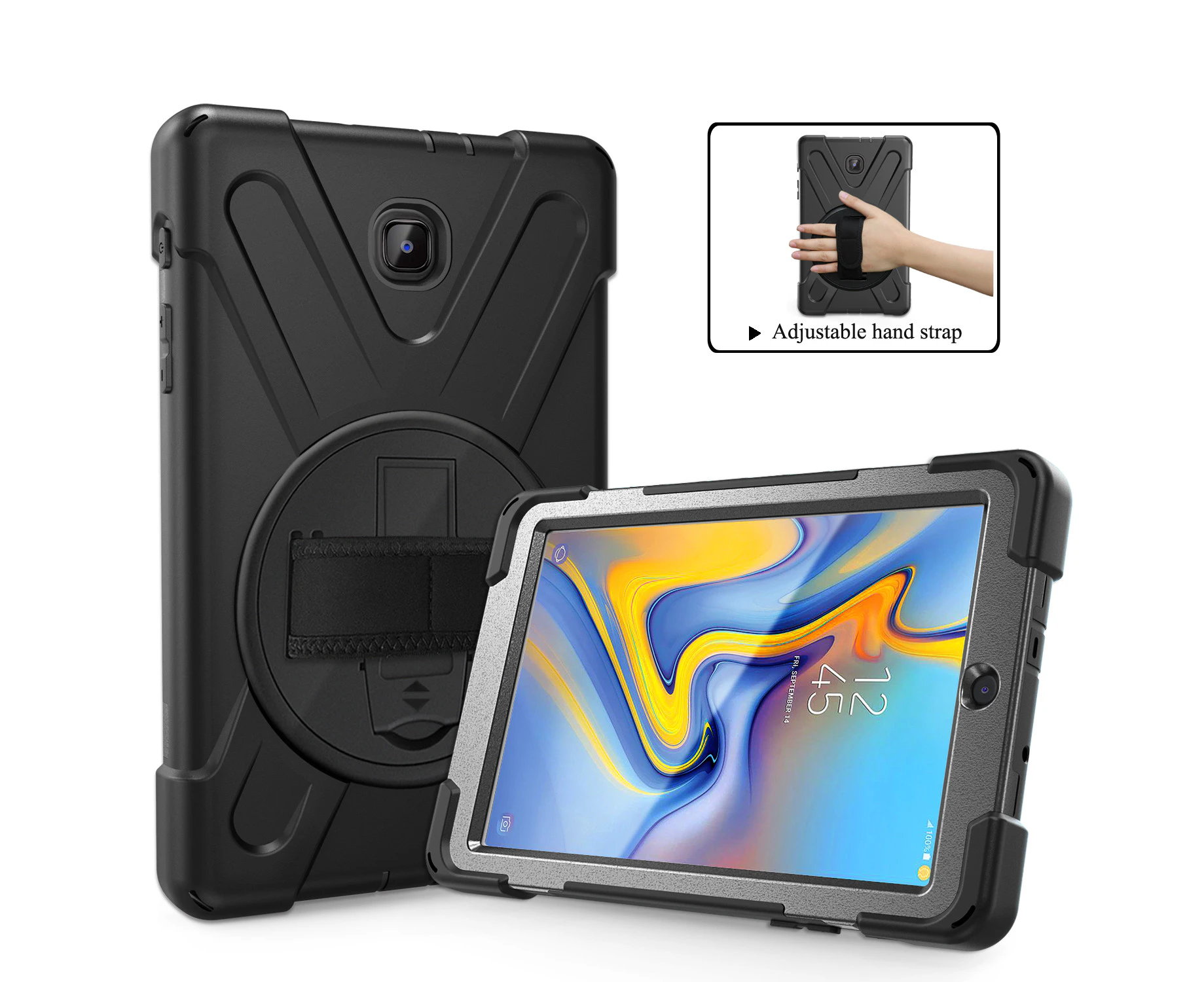 HY Drop-Proof Case for Samsung Galaxy Tab A 8.0 2018-Black