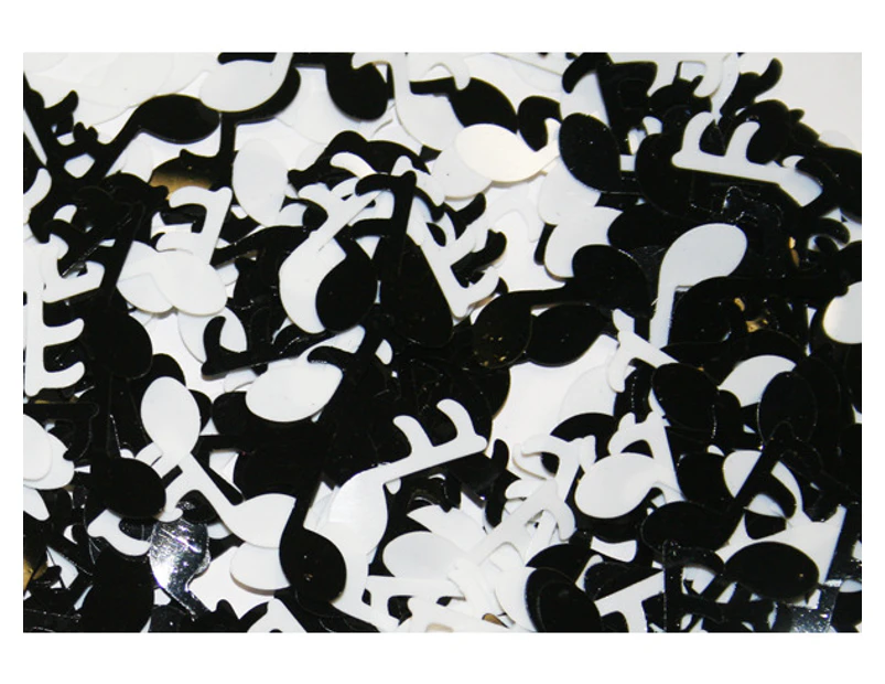 Scatters/Confetti - Musical Notes, Black & White