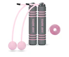 Dual-purpose skipping rope fitness exercise wireless ball skipping rope-Pink