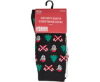 Grumpy Santa Christmas Socks 3-Pack - Black / Navy / White