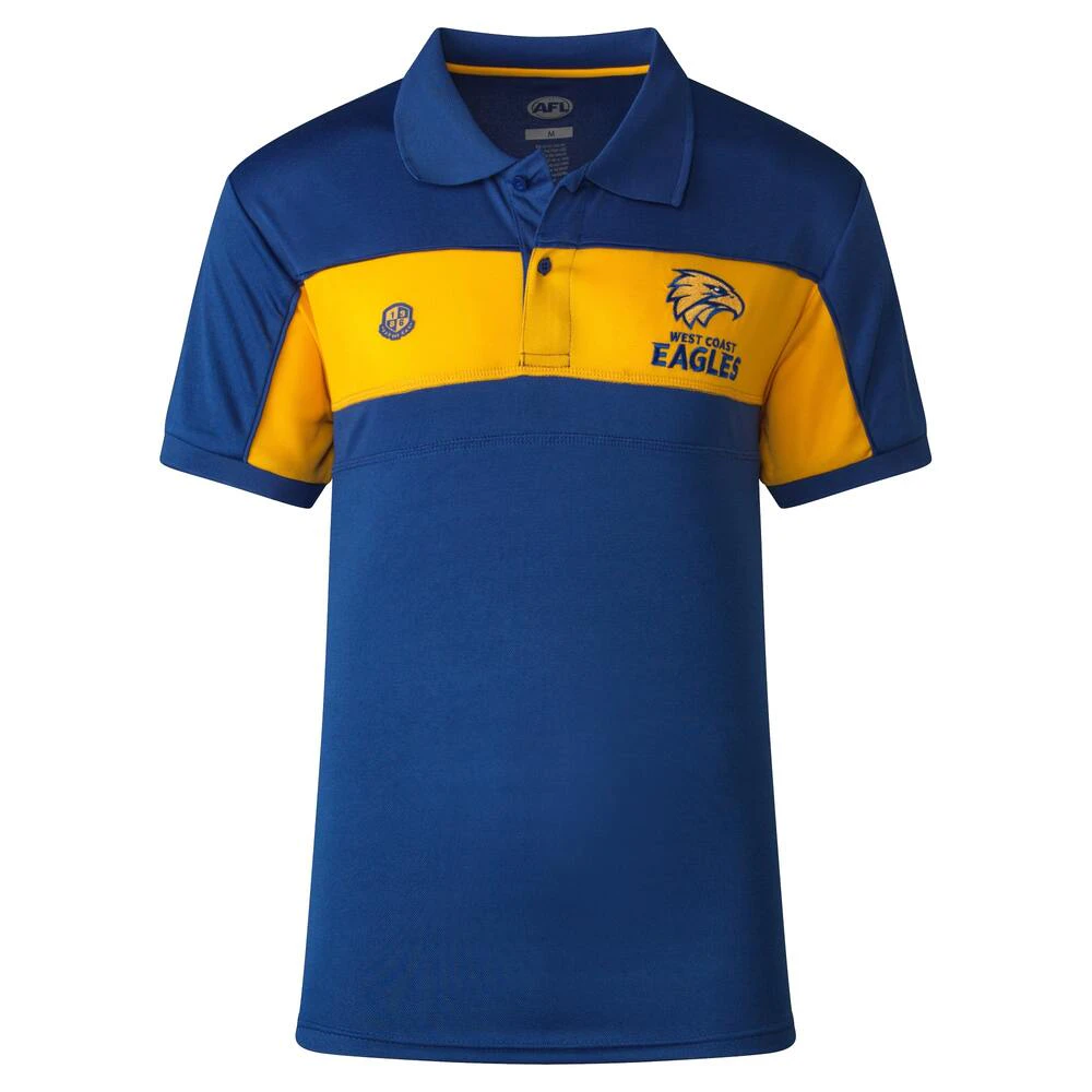 West Coast Eagles Mens Contrasts Premium Polo