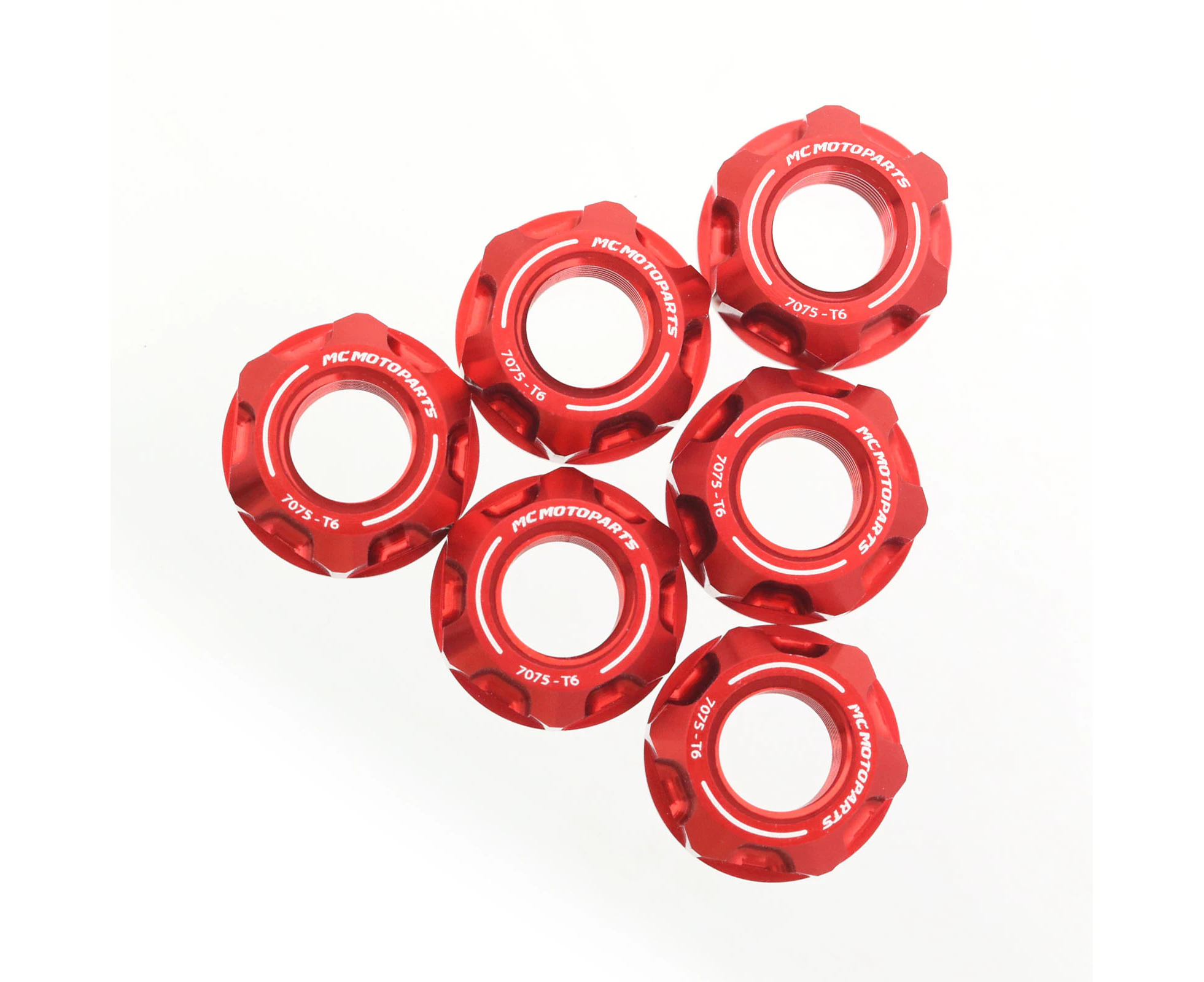 Red SPOKE6 M10 Rear Sprocket Nuts For Ducati MULTISTRADA 1260 / S Pikes Peak / Enduro 18-20 19