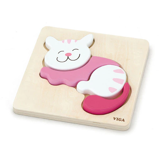 Viga Toys - Mini Block Puzzle - Cat