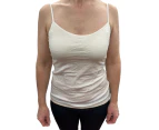 MERINO SKINS Womens Essential Camisole Wool Thermal Top Thermals Cami - Natural