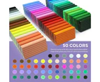 50PCS Clay 50 Colours Malleable Fimo Polymer Modelling Soft Clays Block Art Crafts With Tools