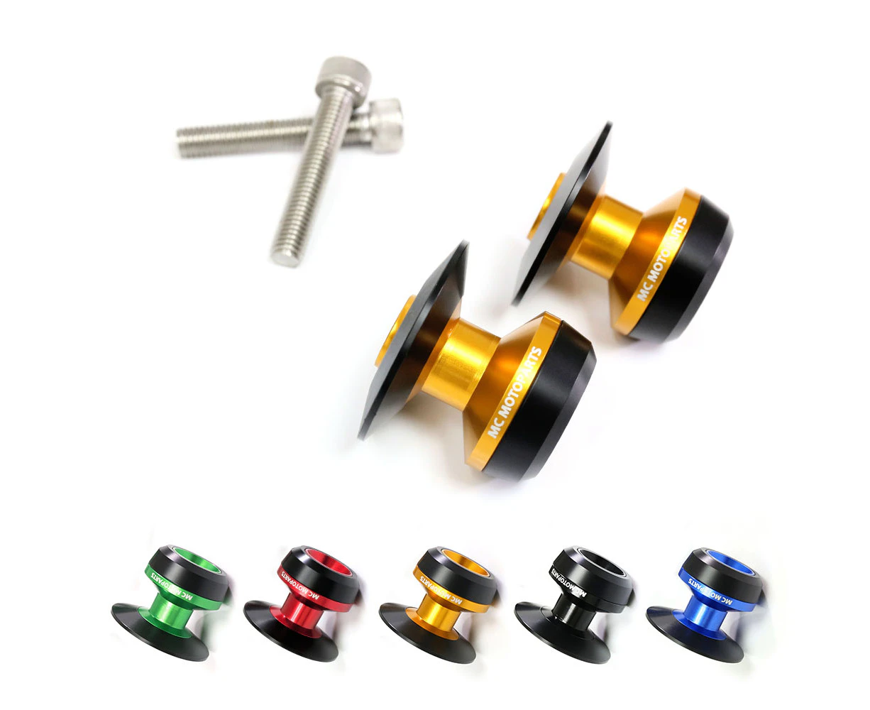 Gold Twall Swingarm Spools Sliders 8mm For Suzuki B-King 08-16 15 14 13 12 11