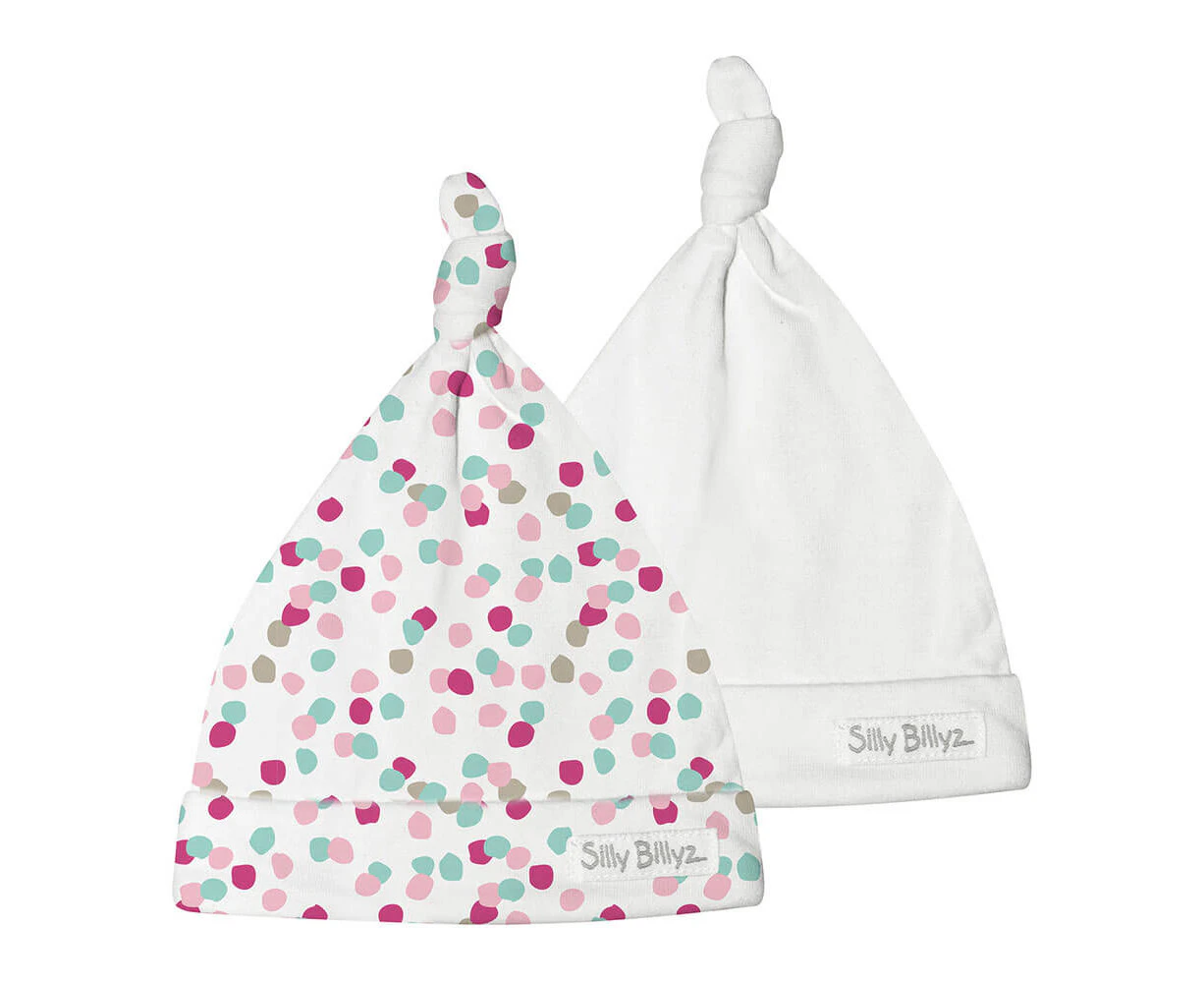 Silly Billyz Silly Billyz Gumnut Baby Hat (Pack of 2) - Confetti