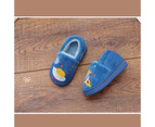 Dadawen Toddler Boys Girls Warm Cute Home Slippers Winter Indoor House Shoes for Kids-SkyBlue