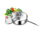 SOGA 30cm Stainless Steel Saucepan Sauce pan with Glass Lid and Helper Handle Triple Ply Base Cookware