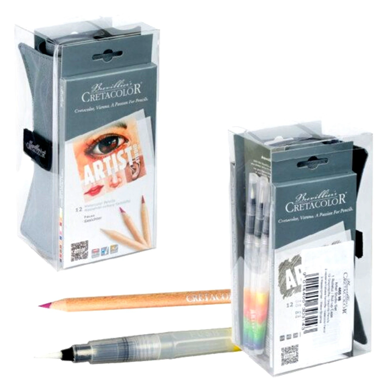 Cretacolor Artist Studio Pencils, Brush and Pencil Case Wrap Art Set