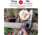 6" Chainsaw Cordless Battery Rechargeable Wood Cutter Saw Chain Saws Electric with 1 Battery