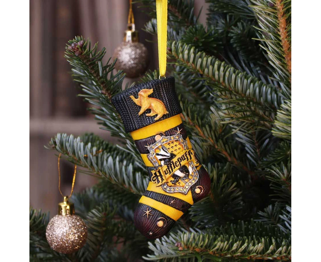 Hufflepuff Stocking Hanging Christmas Ornament