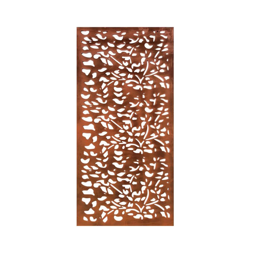 Stratco  Real Rust Steel Screen Flora 1800 x 900mm Decorative Outdoor Metal