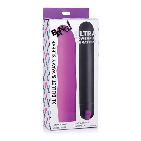 Bang! Xl Bullet & Wavy Silicone Sleeve Purple: The Ultimate Pleasure Powerhouse For All Genders And Sensations