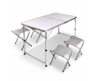 Portable Folding Outdoor Camping Picnic BBQ Table With 4Pcs Chairs