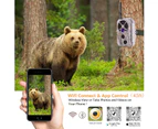 Bluetooth Wireless WiFi Game Trail Camera & Wildlife Security Camera 32MP 1296P Video Motion Activated Night Vision 0.1s Trigger Speed IP66 Waterproof