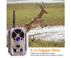 Bluetooth Wireless WiFi Game Trail Camera & Wildlife Security Camera 32MP 1296P Video Motion Activated Night Vision 0.1s Trigger Speed IP66 Waterproof