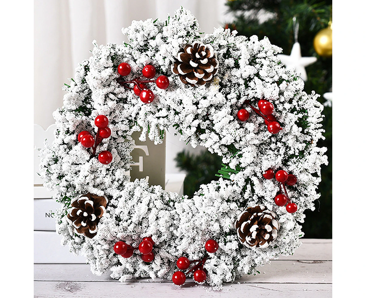 Christmas Wreath Xmas Tree Hanging Decor Party Door Wall Garland Ornaments - E