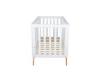 Bebecare Baby Infant Toddler Solid Timber Cloud Nursery Cot Bed Sleeping - Natural