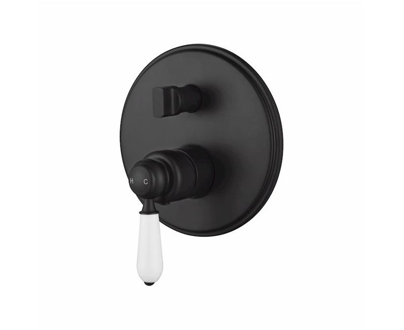 Electroplated Matte Black Bordeaux Shower Mixer with Diverter