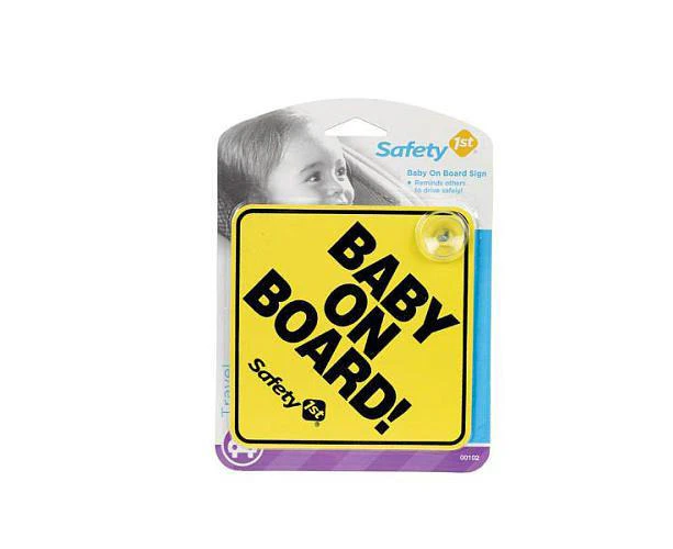 Safety 1st Baby On Board Sign - Yellow