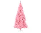 Artificial Christmas Tree with Stand Pink 240 cm PVC