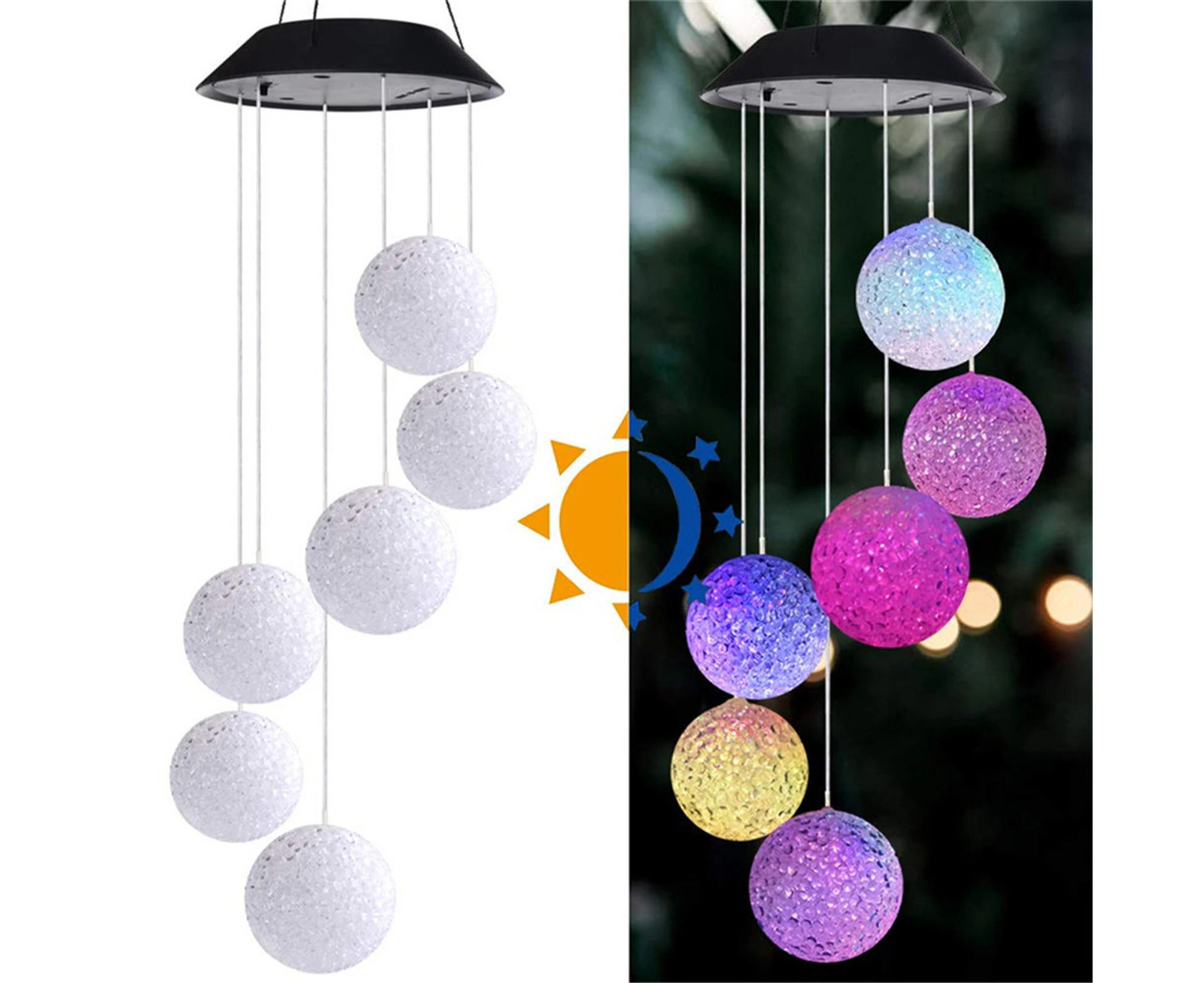 Pathway Lights Thanksgiving Yard Décor Outdoor Wind Chime Solar Powered Walkway