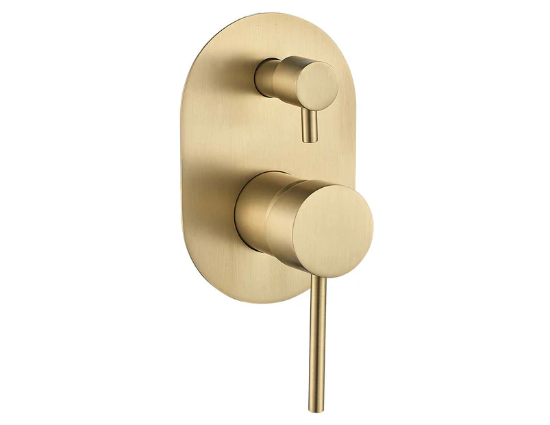 Brushed Gold Ideal Wall Mixer with Diverter