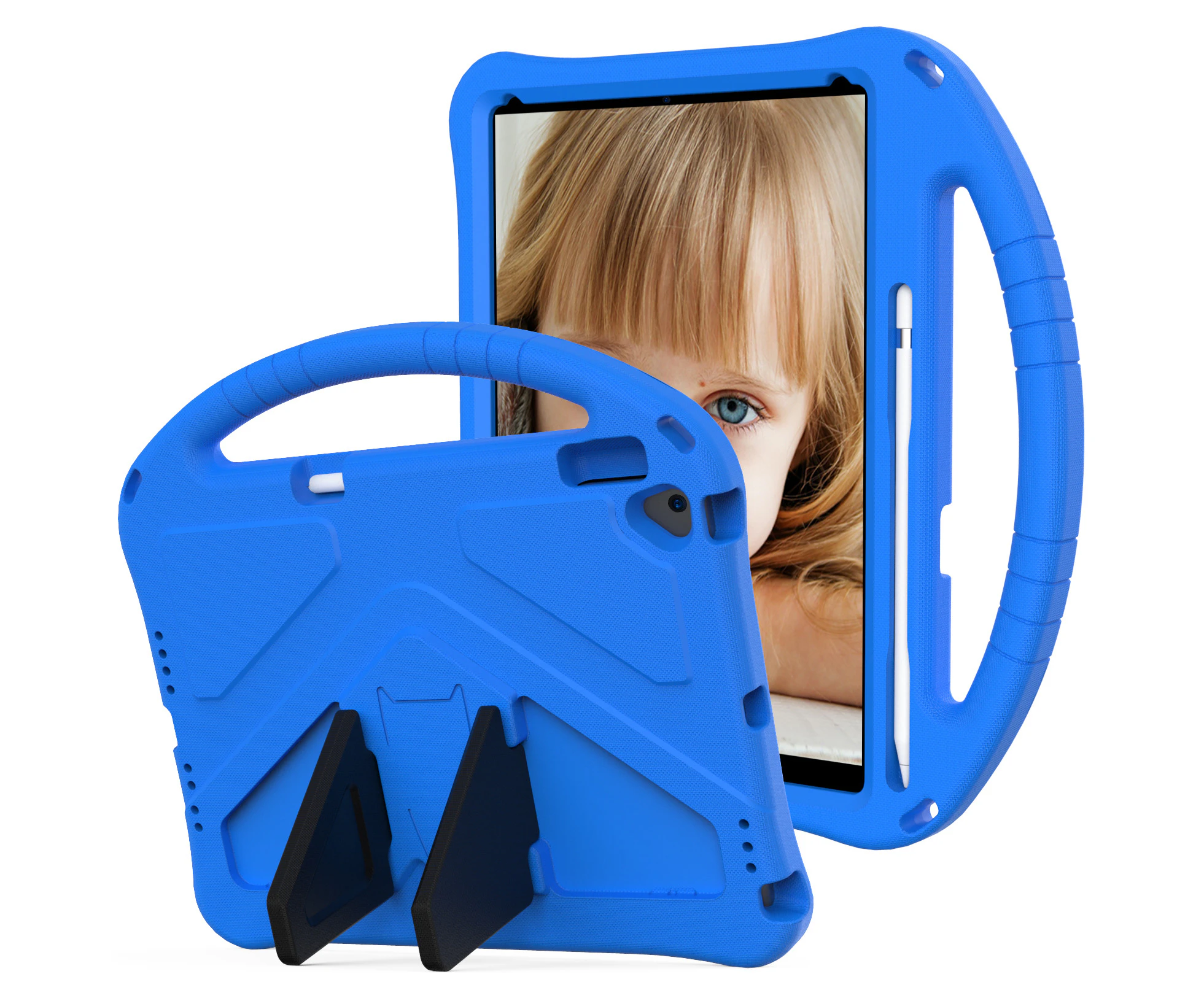 HCX iPad 10.2 inch  8th Gen 2020 / 7th Gen 2019 Case for Kids-Blue