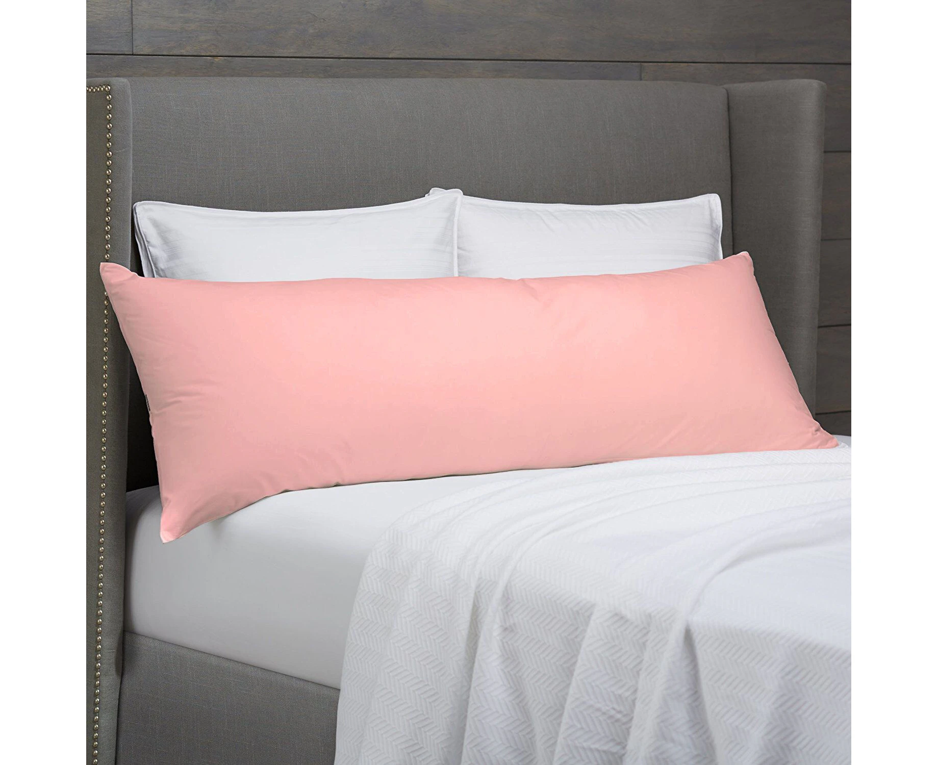 150 x 48cm Luxury Full Body Cotton Pillow Case - Light Pink