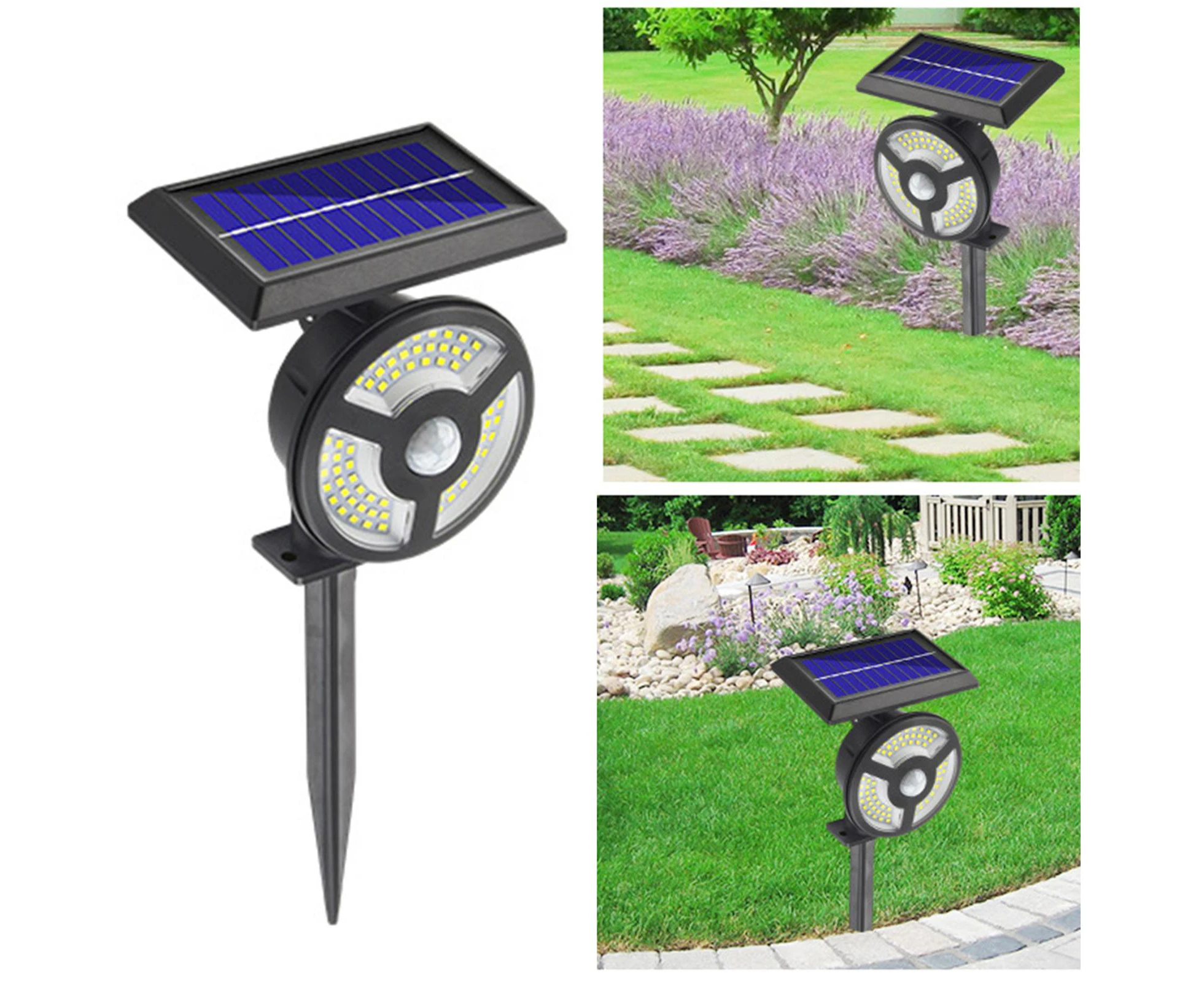 Solar LED Lights 180 Degree Rotatable for Street Garden Path Fence Garage