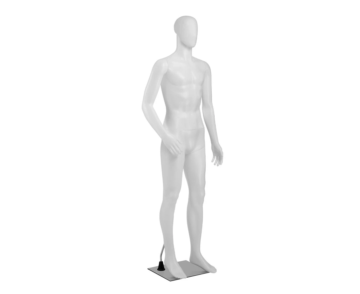 Male Mannequin 185CM Full Body Manikin Display Stand Dress Form Adjustable Detachable White