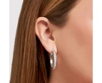 THOMAS SABO Hoop earrings white stones pave silver