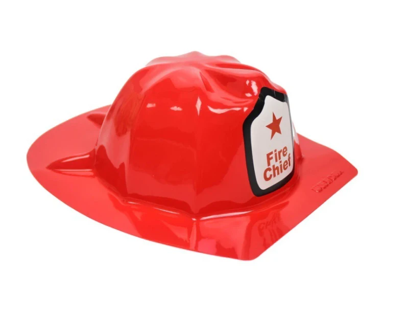 KIDS FIREMAN HAT Fire Chief Party Cap Helmet Costume Dress Up Halloween Firemans