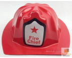 KIDS FIREMAN HAT Fire Chief Party Cap Helmet Costume Dress Up Halloween Firemans