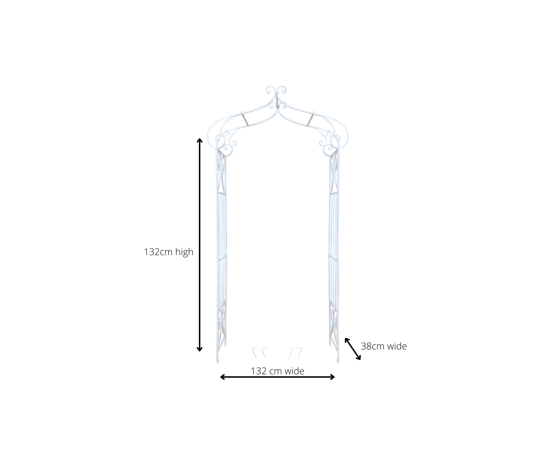 Garden Metal Arch, Trellis, Cream,Sturdy, Decorative