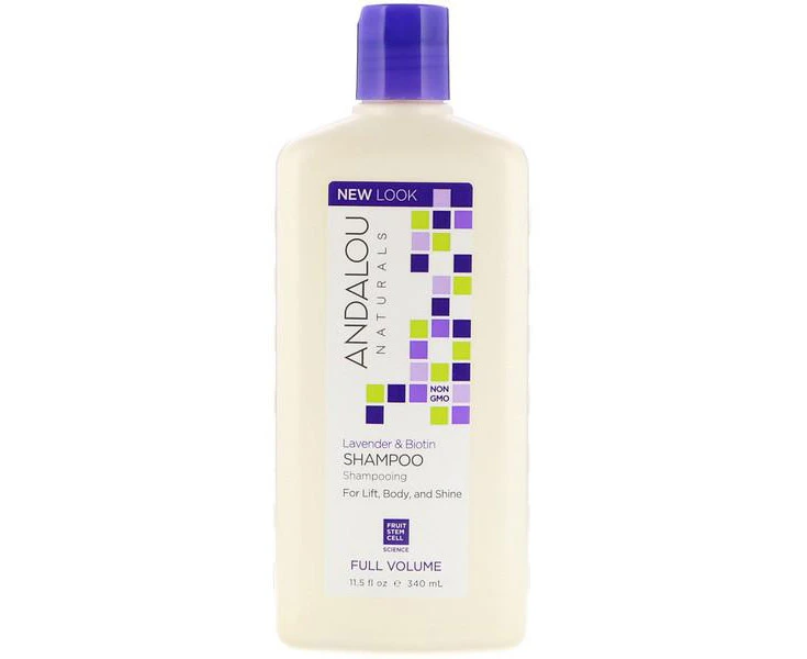 Andalou Naturals, Shampoo, Full Volume, For Lift, Body, and Shine, Lavender & Biotin, 11.5 fl oz (340 ml)