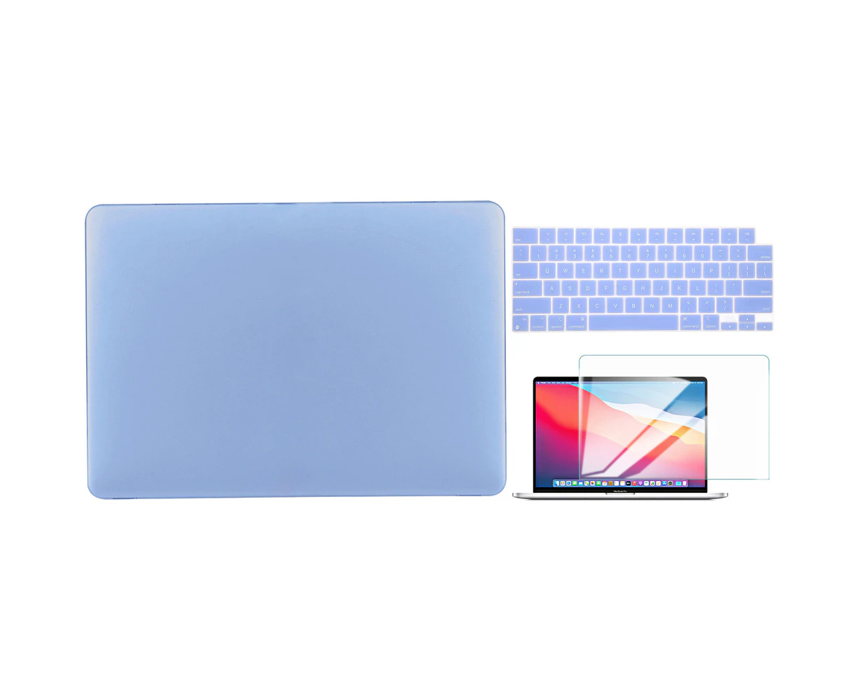 Macbook Pro 14 2023/2021 Case, Genuine Techprotectus Colorlife Hardshell Case with Screen Protector and Keyboard Cover for Apple - Serenity Blue