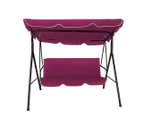 Levede Swing Chair Hammock Outdoor Furniture Garden Canopy Cushion Bench Red