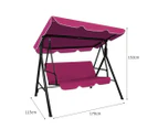 Levede Swing Chair Hammock Outdoor Furniture Garden Canopy Cushion Bench Red