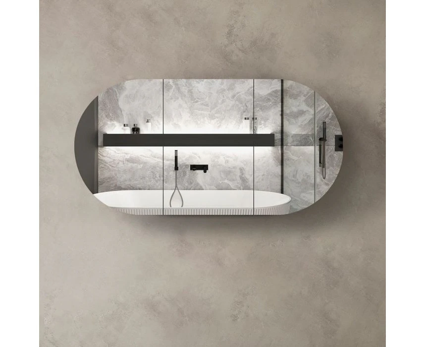 1800mm BONDI Black Shaving Cabinet