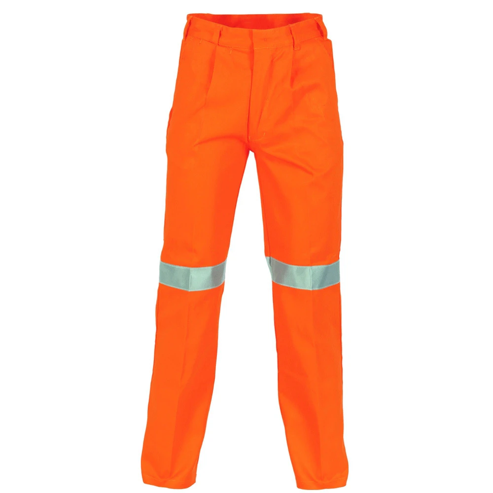 DNC Cotton Drill Pants With 3M R/Tape - Orange