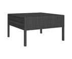 vidaXL 9 Piece Garden Lounge Set with Cushions Poly Rattan Black